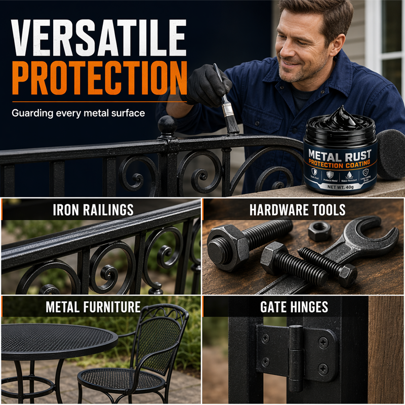 AEXZR® 🥳2026 HOT SALE🥳💞50K+ SOLD!🔧🏠 60% OFF! AEXZR® Metal Rust Protection Black Repair Paste – Restores rusty gates, railings & tools. Forms protective coating – no need to replace! 🛡️✨