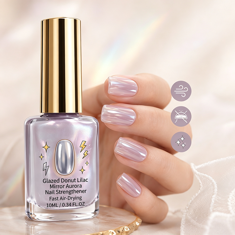 Limited Stock!!! AEXZR®🔥Last Day Buy 1 Get 1 Free $ 9.99 Each🔥💜✨Lilac Glossy Mirror Nail Strengthener