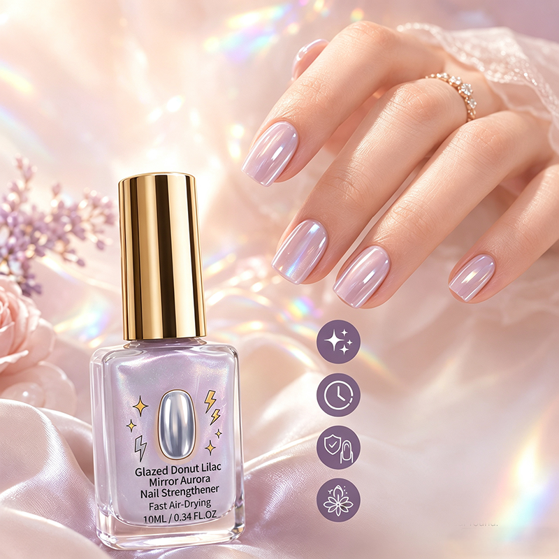 Limited Stock!!! AEXZR®🔥Last Day Buy 1 Get 1 Free $ 9.99 Each🔥💜✨Lilac Glossy Mirror Nail Strengthener
