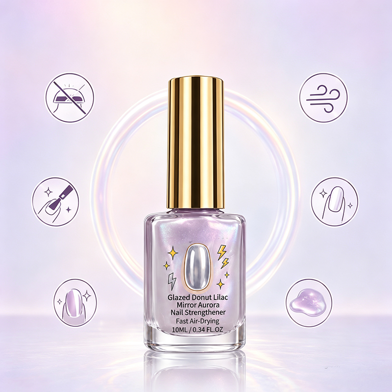 Limited Stock!!! AEXZR®🔥Last Day Buy 1 Get 1 Free $ 9.99 Each🔥💜✨Lilac Glossy Mirror Nail Strengthener