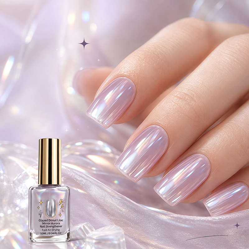 Limited Stock!!! AEXZR®🔥Last Day Buy 1 Get 1 Free $ 9.99 Each🔥💜✨Lilac Glossy Mirror Nail Strengthener