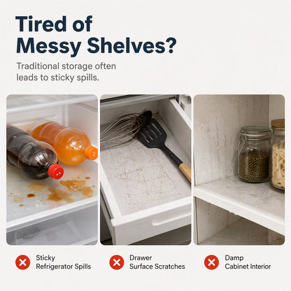 🧊 50% OFF NOW! 🛡️ AEXZR® Waterproof Fridge Shelf Liners – Non-slip, easy-clean & food-safe – Keeps fridge shelves fresh & organized ✨